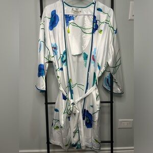Valentino Neiman Marcus Floral Night Gown Robe Vintage